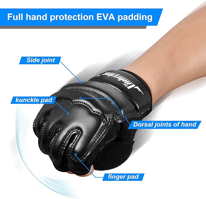 Xinluying Punch Bag Taekwondo Karate Gloves for Sparring Martial Arts Boxing Training Fingerless Women Kids