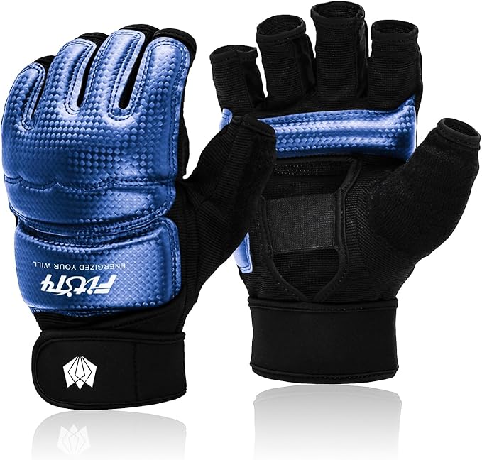 FitsT4 Sports Half Mitts MMA UFC Training Boxing Punch Bag Martial Arts Gloves