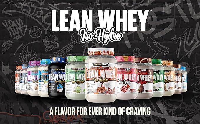 Musclesport Lean Whey Revolution™ Protein Powder - Whey Protein Isolate - Low Calorie, Low Carb, Low Fat, Incredible Flavors - 25g Protein per Scoop (2lb, Dippsadoodles)