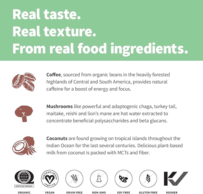 Sprout Living, Epic Protein, Plant Based Protein & Superfoods Powder, Complete Coffee | 20 Grams Organic Protein Powder, Adaptogens, Mushrooms, Vegan, Non-GMO, Gluten Free (1 Pound, 12 Servings)