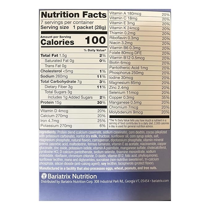 PROTIFIT - High Protein Pudding/Shake Mix, 15g Protein, Low Calorie, Low Fat, Low Carb, Aspartame Free, Idea Protein Compatible, Meal Replacement, 7 Servings Per Box (Chocolate)
