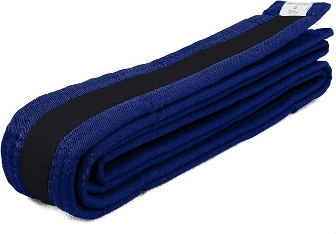 AAMA Color Belts with Black Stripe for Martial Arts - Taekwondo Karate Judo