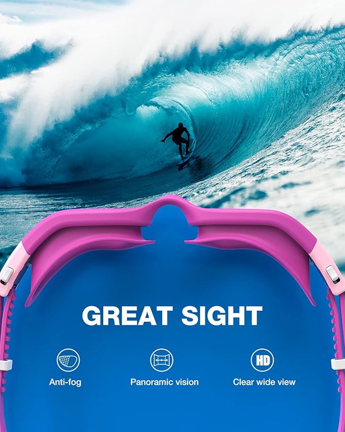 ZIONOR Swim Goggles, G1 SE Swimming Goggles Anti-fog for Adult Men Women