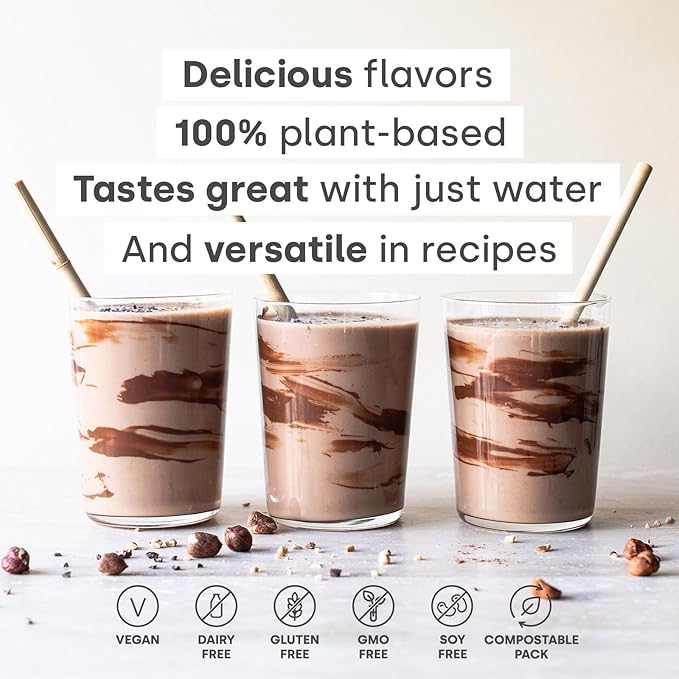 Form Performance Protein - Vegan Protein Powder - 30g of Plant Based Protein per Serving, with BCAAs and Digestive Enzymes. Perfect Post Workout. Tastes Great with Just Water! (Chocolate Hazelnut)
