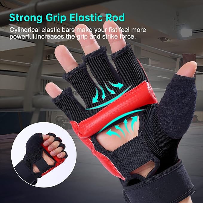 Kickboxing Sparring Gloves MMA Gloves Boxing Gloves for Men Women Kids Half Finger Punching Bag Gloves Fighting Gloves for Men Women Boxing Training