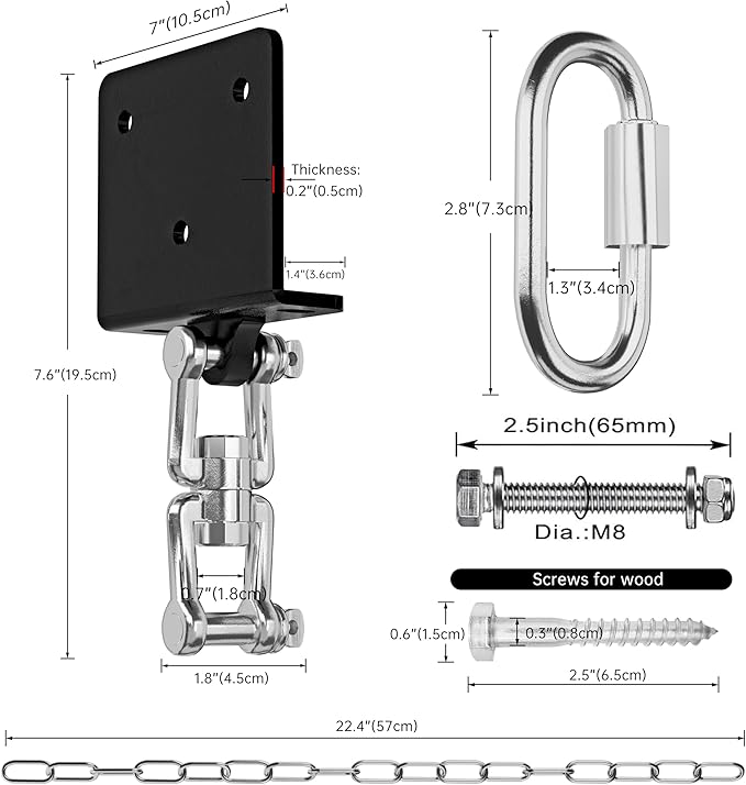 Heavy Bag Hanger for Heavy Bag Beam Mount 360° Rotation Boxing Bag Ceiling Mount I-Beam Punching Bag Hanger Beam Mount Hooks Fit Hanging Punching Bags and Swings (700 LB Capacity)