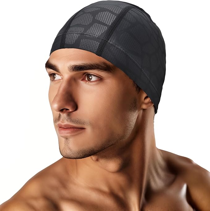 Swim Cap for Men Women Adult, High Stretch Fabric Swim Cap, Swimming Caps Non-Waterproof