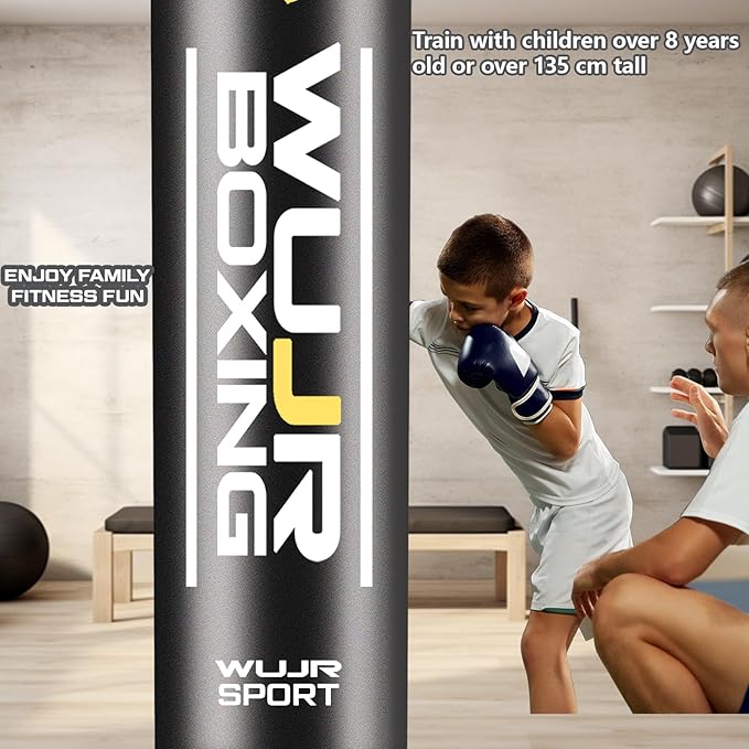 70'' Freestanding Punching Bag with Boxing Gloves Heavy Boxing Bag with Suction Cup Base - Men Stand Kickboxing Bag