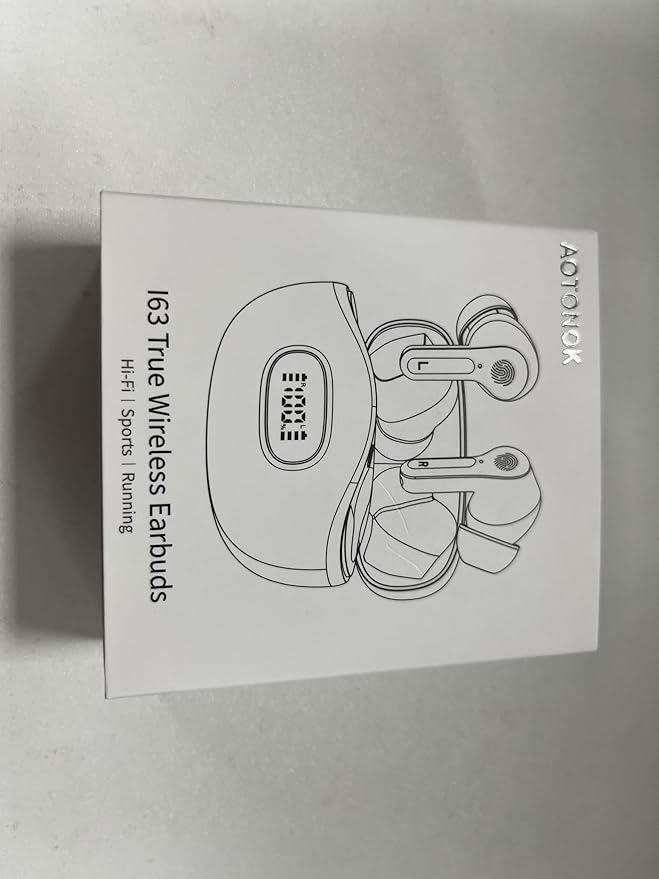 Wireless Earbuds, 2025 Bluetooth Headphones 5.3 HiFi Stereo Ear buds with ENC Noise Cancelling Mics, 40H Bluetooth Earbuds with Dual LED Display Charging Case, IP7 Waterproof Earphones for Android iOS