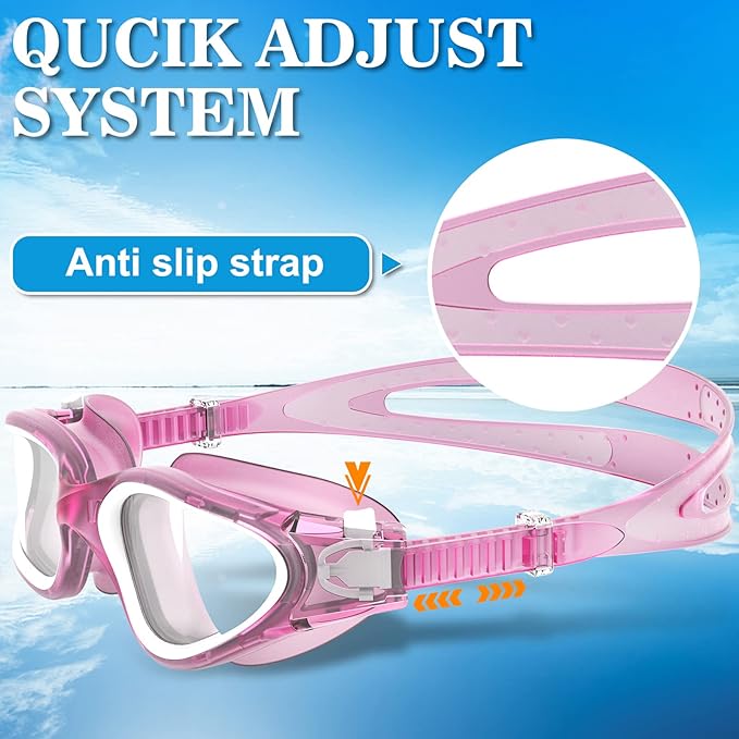 WIN.MAX Polarized Swimming Goggles Swim Pool Goggles Anti Fog Anti UV No Leakage Clear Vision for Men Women Adults Teenagers