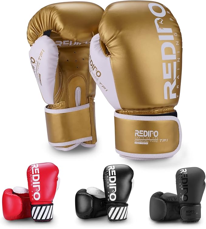 Boxing Gloves for Men & Women, Premium Leather Sparring Heavy Bag Training Gloves, Pro Punching Bag Gloves for Muay Thai, Kickboxing, MMA
