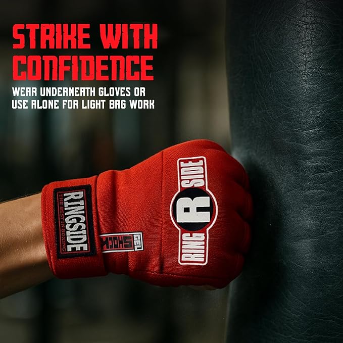 Ringside Gel Shock Quick Wraps, Impact-Absorbing Hand Wraps with Secure Support, Ideal for Boxing, MMA, Muay Thai, and Martial Arts, Inner Boxing Gloves for Men and Women