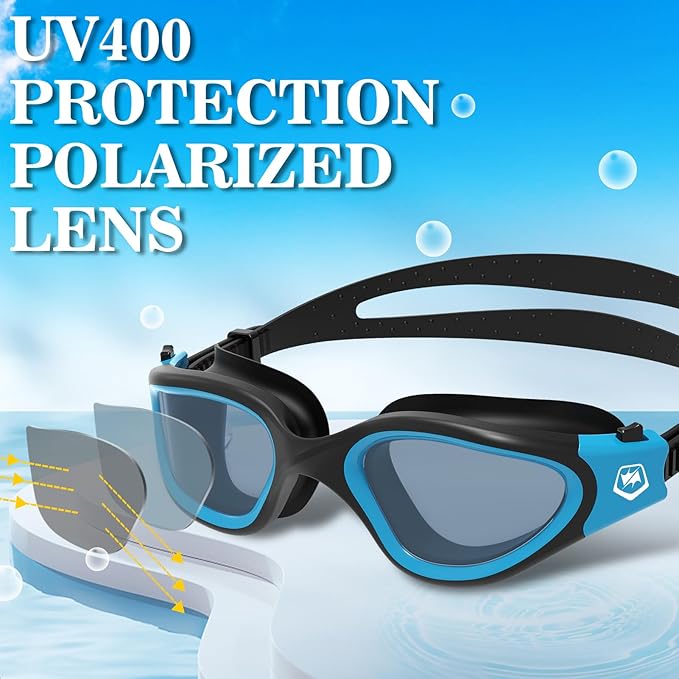 WIN.MAX Polarized Swimming Goggles Swim Pool Goggles Anti Fog Anti UV No Leakage Clear Vision for Men Women Adults Teenagers