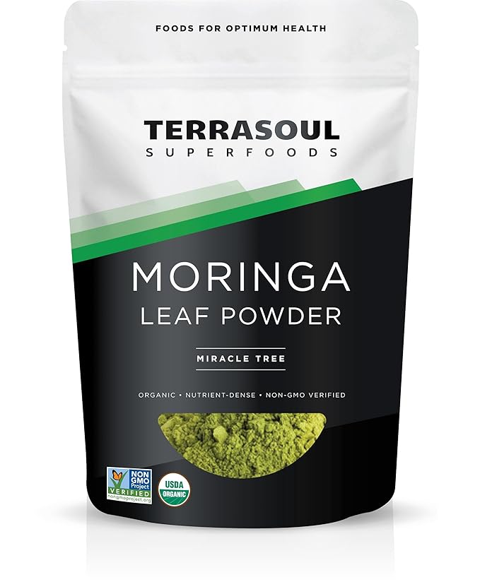 Terrasoul Superfoods Organic Moringa Powder, 11 Oz : Detox - Antioxidants - Immunity