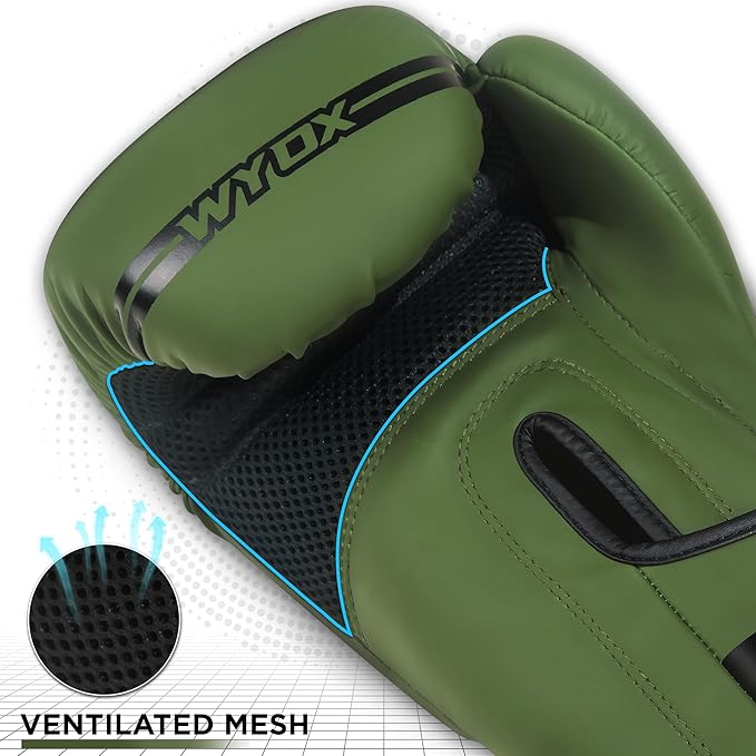 Wyox Boxing Gloves for Men & Women – Professional Training, Sparring & Heavy Bag Gloves for Boxing, Kickboxing, Muay Thai, MMA – Premium Leather, Multi-Layer Shock Absorption, Ventilated Palm