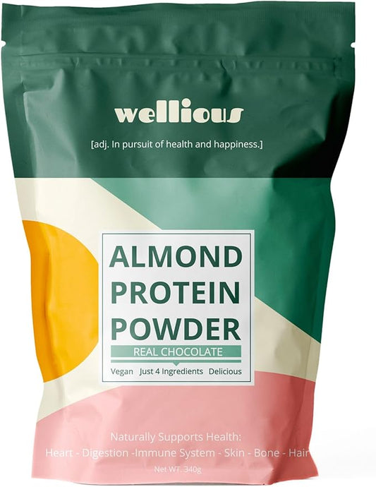 Clean Vegan Protein Powder Chocolate - Plant Based Protein Powder Dairy Free for Gut Health, No Sodium, High Fiber, Keto Friendly, Non Dairy, Lactose Free