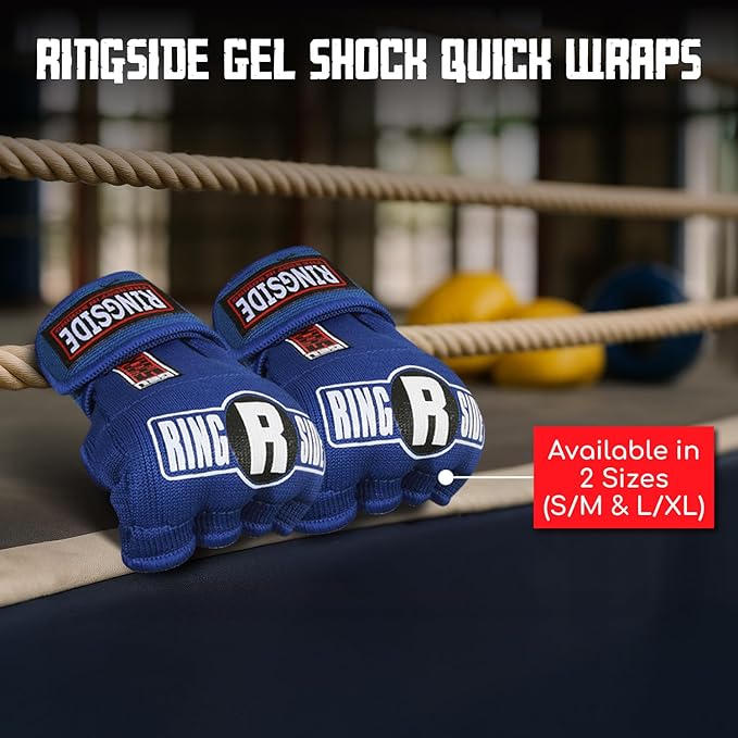 Ringside Gel Shock Quick Wraps, Impact-Absorbing Hand Wraps with Secure Support, Ideal for Boxing, MMA, Muay Thai, and Martial Arts, Inner Boxing Gloves for Men and Women