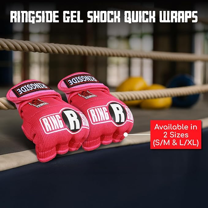 Ringside Gel Shock Quick Wraps, Impact-Absorbing Hand Wraps with Secure Support, Ideal for Boxing, MMA, Muay Thai, and Martial Arts, Inner Boxing Gloves for Men and Women