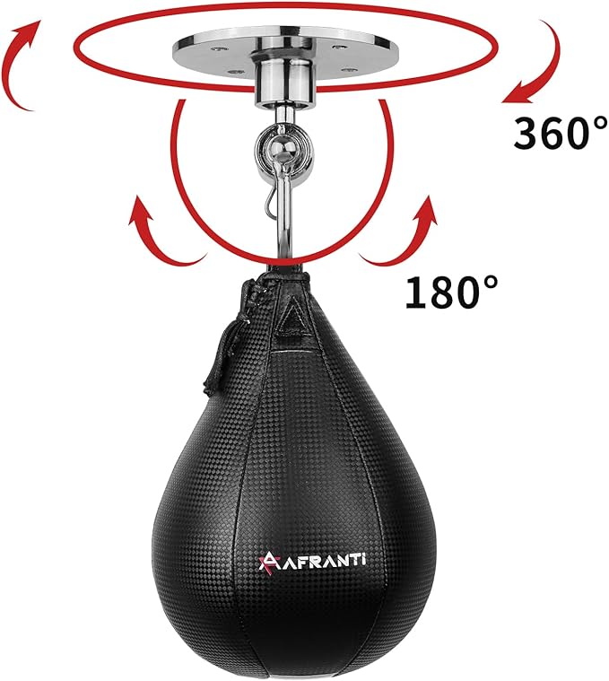 Heavy Duty Adjustable Speed Bag Platform Kit 24" + Speed Punching Ball (10"x7") Adjustable Height Wall Mount Professional Fitness Ball Boxing Reaction Training Kit