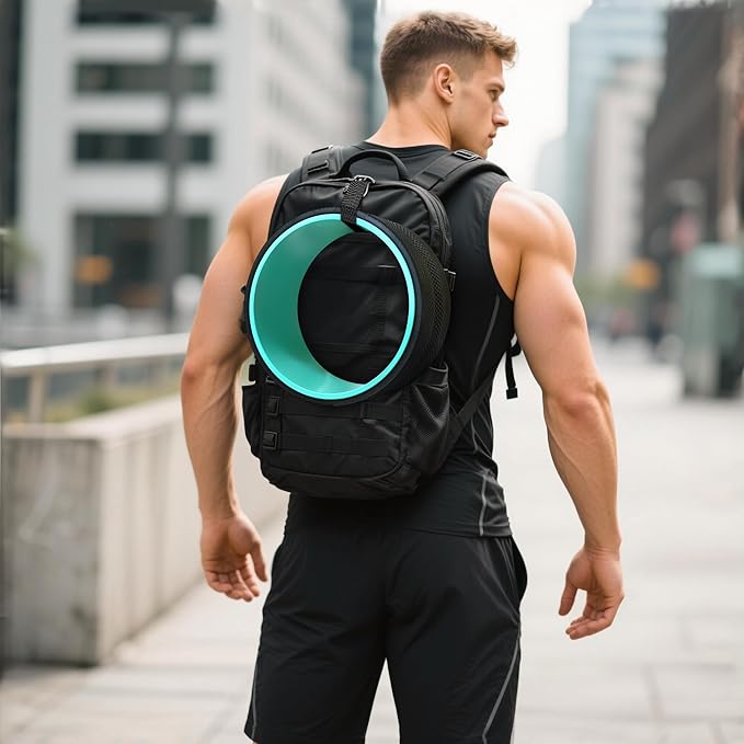 Back Roller Wheel Set of 3 with 2 Yoga Blocks – Foam Back Stretcher for Pain Relief, Spine Cradle Deep Tissue Massage Roller for Stretching & Physical Therapy