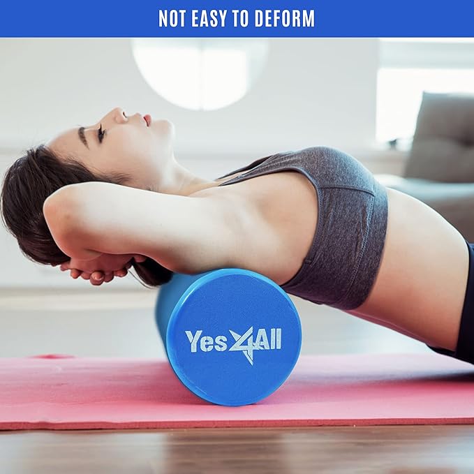 Yes4All EVA Firm Foam Roller for Back - Round Back Roller for Exercise, Yoga & Pilates 12/18/24/36 inch