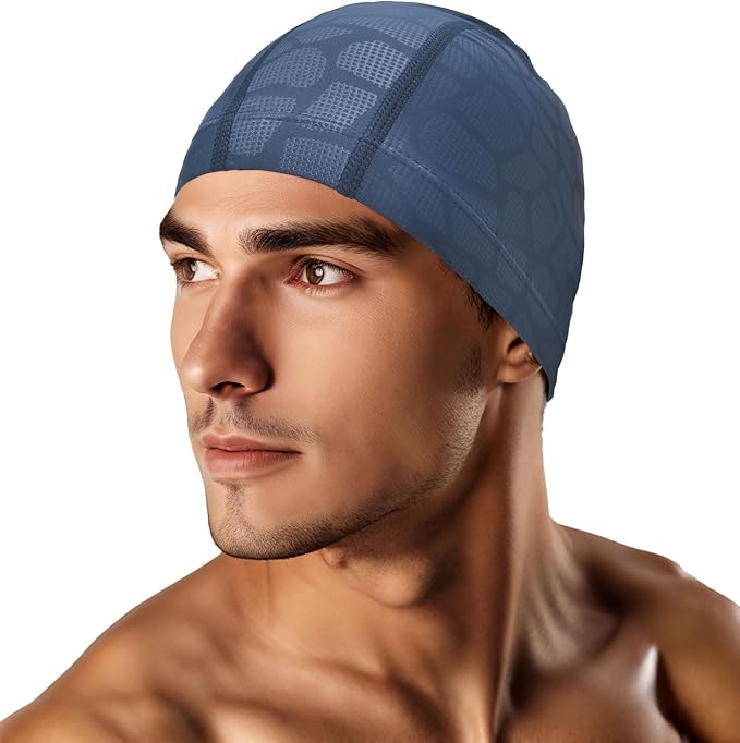 Swim Cap for Men Women Adult, High Stretch Fabric Swim Cap, Swimming Caps Non-Waterproof