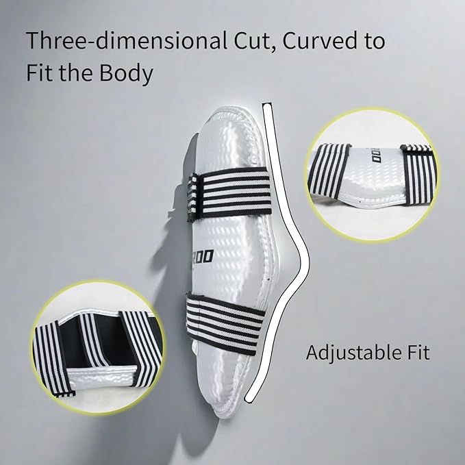 Taekwondo Shin Guards Arm Guard Protector Set for Kickboxing Martial Arts Taekwondo Karate Muay Thai Sparring Combat, Suitable for Children Teenagers and Adults