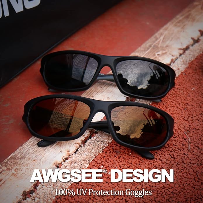 Polarized Sports Sunglasses for Men,TR90 Unbreakable Frame Sunglasses for Fishing Driving Cycling UV400 Protection