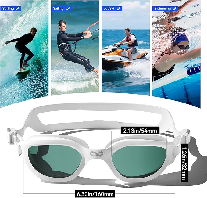 COPOZZ Swim Goggles Adult Women, Swimming Goggles for Women & Men, Anti-Fog No Leaking UV Protection for Adult