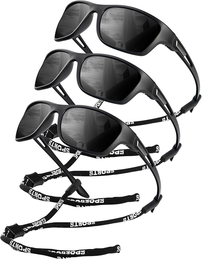 KALIYADI Polarized Sunglasses for Men, Sports Sun Glasses for Driving Cycling Fishing with UV protection