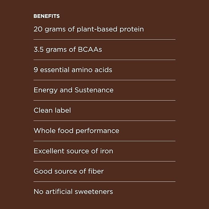 Possible Protein Powder Chocolate Cacao - 20g of Vegan, Plant-Based Protein Mix - Non-GMO, Non-Dairy, Gluten-Free - 3.5g of BCAAs - 9 Essential Amino Acids - 15-Day Supply - 1 Bag, 15 Servings