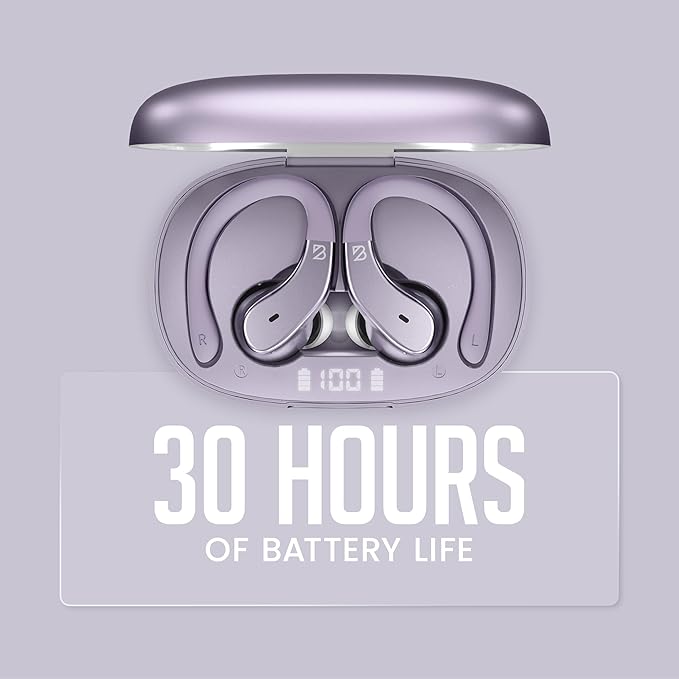 Back Bay Audio - Runner's Wireless Earbuds Bluetooth Headphones for Sports, Hook Over The Ear Buds, Deep Bass, Wrap Around Earphones with Earhooks for Running, Workout Wireless Headphones for The Gym