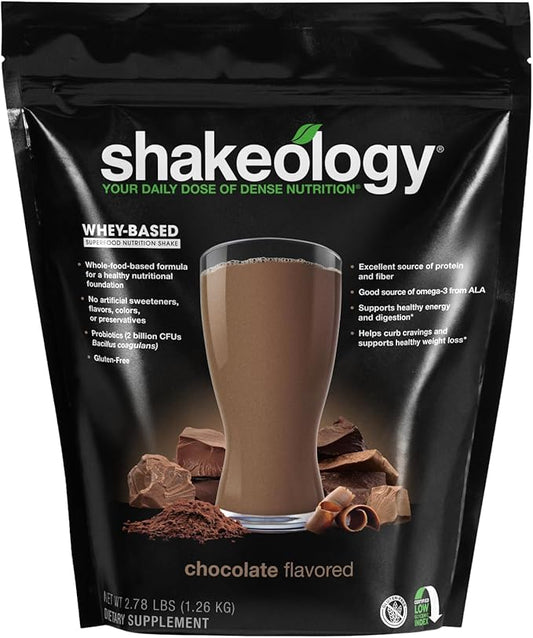 Shakeology Whey Protein Powder Blend - Gluten Free, Superfood Protein Shake with Vitamins and Minerals - Helps Support Healthy Weight Loss, Lean Muscle Support, Gut Health - Chocolate, 30 Servings