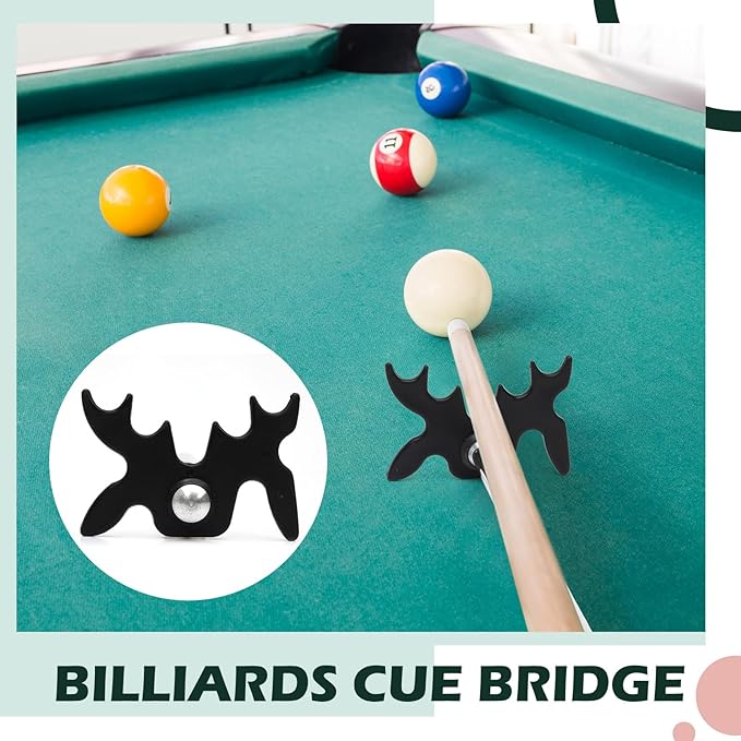 Skylety Retractable Billiard Cue Stick Bridge with Bridge Head, Snooker Set Billiard Pool Cue Accessory for Pool Table