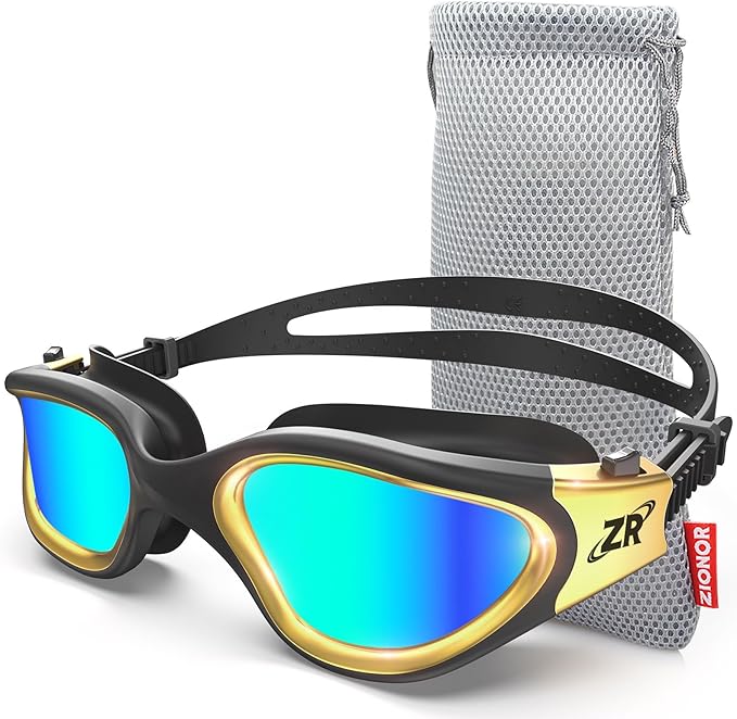 ZIONOR Swim Goggles, G1 MAX Polarized Anti-Fog Swimming Goggles for Men Women