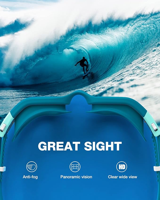 ZIONOR Swim Goggles, G1 SE Swimming Goggles Anti-fog for Adult Men Women