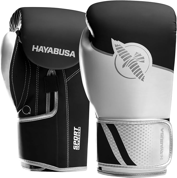 Hayabusa Sport Boxing Gloves for Men and Women – Dual-Splinted Wrist Support, Multi-Density Foam Padding, Contoured Fit – Ideal for Boxing, Kickboxing, and Muay Thai Training