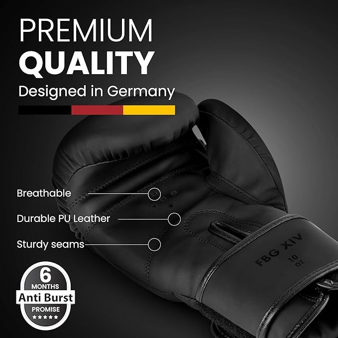 FIGHTR® Boxing Gloves - Maximum Protection & Stability | Boxing Gloves for Boxing, MMA, Muay Thai & Kickboxing | Sizes 8-16 oz