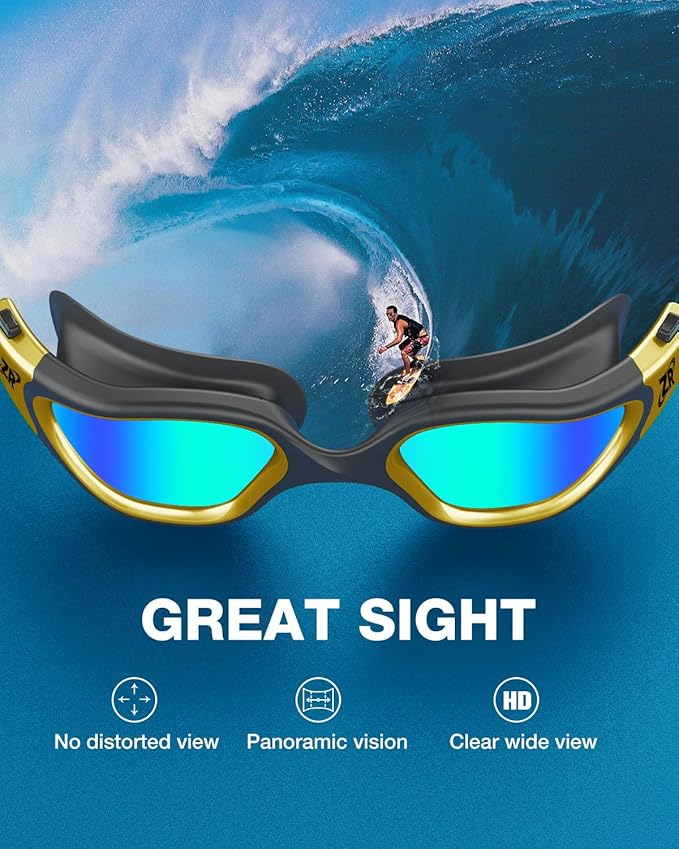 ZIONOR Swim Goggles, G1 MAX Polarized Anti-Fog Swimming Goggles for Men Women