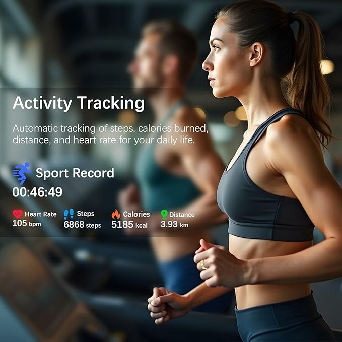 Ring Health Tracker for Women Men, Fit Ring with Heart Rate, Blood Oxygen, Sleep Monitor, Calories, Step Counter, IP68 Waterproof Smart Ring for iPhone & Android, No Subscription Fee (Gold, 6#)