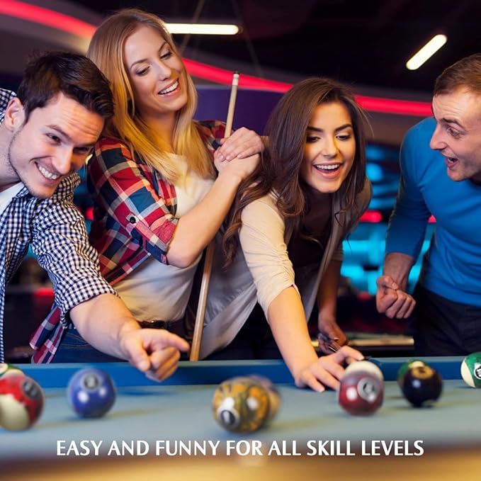 Billiard Balls Set Pool Table Balls Marble-Swirl Style 16 Ball Set