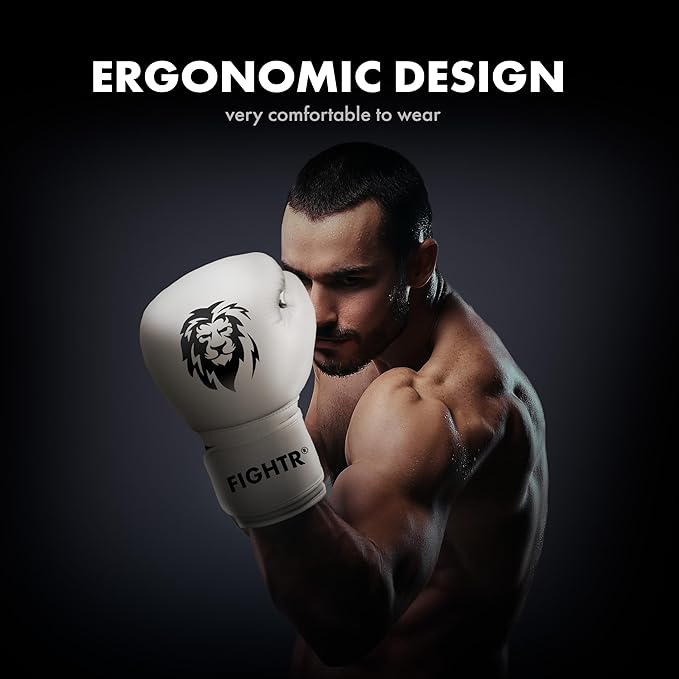 FIGHTR® Pro Boxing Gloves Made of Genuine Leather | Men and Women | for Boxing, MMA, Muay Thai, Kickboxing & Martial Arts 10 12 14 16 oz | incl. Carrying Bag
