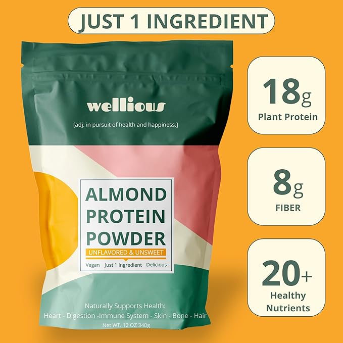 Unflavored & Unsweetened Protein Powder | Vegan - Plant Based Protein Powder Dairy Free for Gut Health, No Sodium, High Fiber, Keto Friendly, Non Dairy, Lactose Free