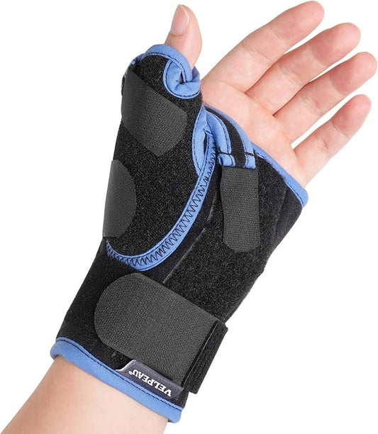 VELPEAU Carpal Tunnel Wrist Brace with Thumb Stabilizer Night Support, Completely Stabilizes Wrist Thumb Joint, Pain Relief for Tendonitis, De Quervain's Tenosynovitis, Arthritis (Short, Left Hand, L)
