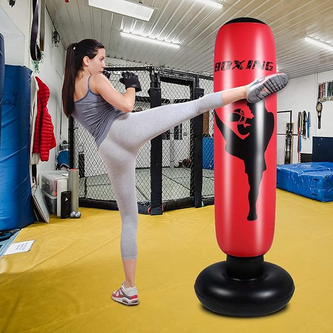 Punching Bag for Kids, Free Standing Boxing Bag for Bounce Back Focus Punching Bag for Practicing Karate, Taekwondo, De-Stress Boxing Bag for Kids.