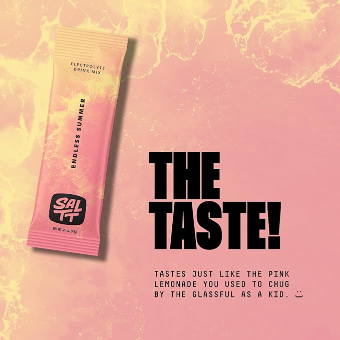 Keto Chow SALTT Electrolytes Powder Packets, Endless Summer (30 Hydration Packets) - Magnesium, Potassium, Sodium, Trace Minerals - Vegan, Sugar Free, Gluten Free - Travel Essentials - Made in USA