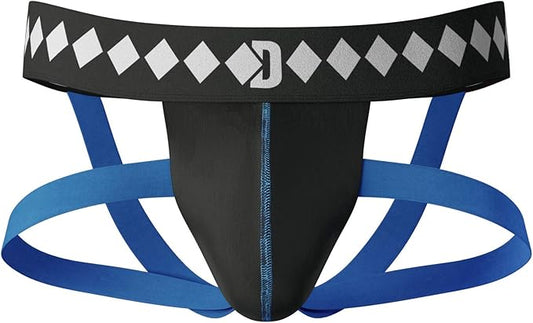 Diamond MMA Four-Strap Jock Strap Supporter with Built-in Athletic Cup Pocket for Sports