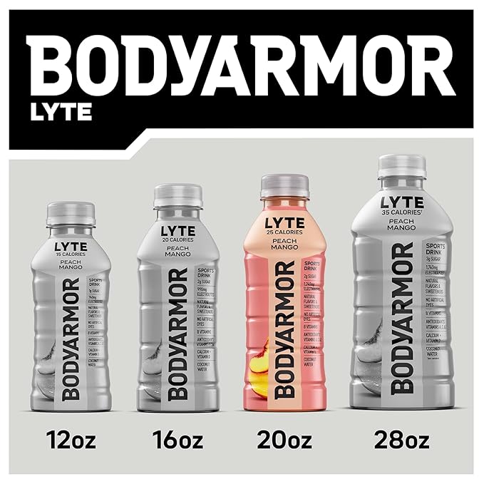 BODYARMOR LYTE Sports Drink Low-Calorie Sports Beverage, Dragonfruit Berry, Natural Flavors With Vitamins, Potassium-Packed Electrolytes, Perfect For Athletes, 20 Fl Oz (Pack of 6)