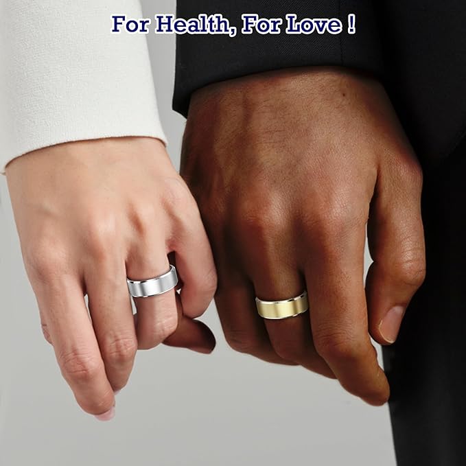 Smart Ring Health Tracker, Sleep Tracker Ring with Heart Rate, Waterproof Fitness Ring for Activity Monitoring/Steps/Distance/Calories,Air Gestures,Up to 7-Day Battery,for iOS Android(Light Silver#11)