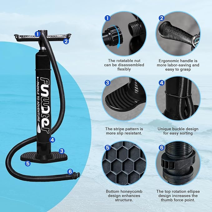 FunWater Inflatable Ultra-Light Stand Up Paddle Board for All Skill Levels with Premium SUP Paddleboard Accessories,Non-Slip Comfort Deck for Youth & Adults